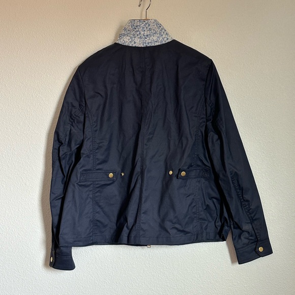 J. Crew Navy Blue Barn Jacket™ with Liberty® floral print - Picture 7 of 12